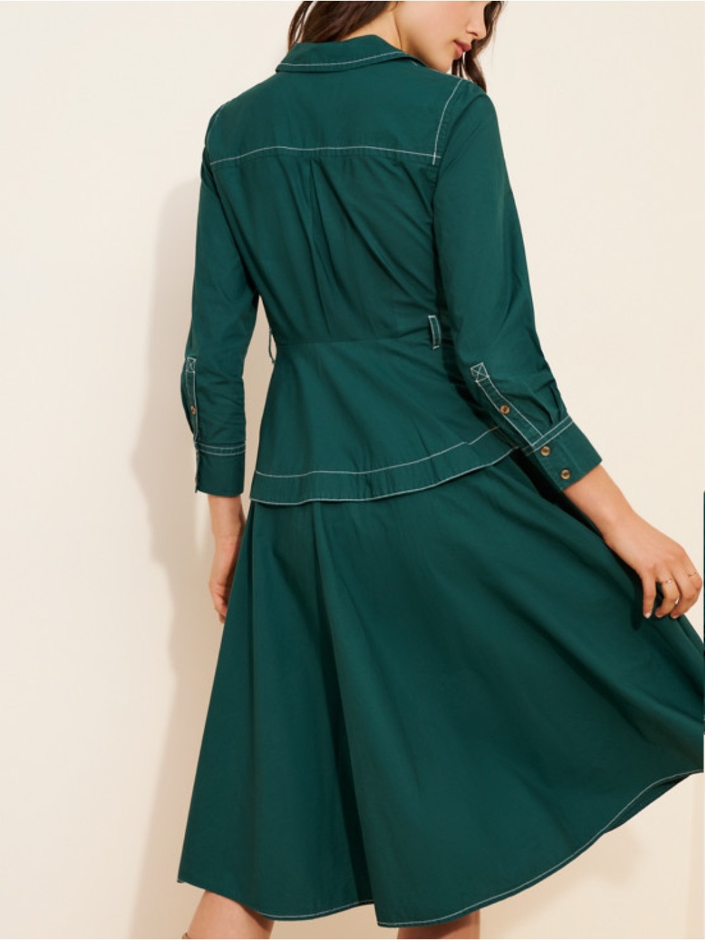 Anthropologie Zip Front Midi Dress - Picture 4 of 4